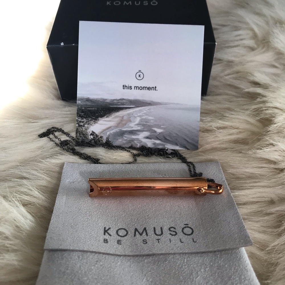 Meditative breathwork necklace by komuso
